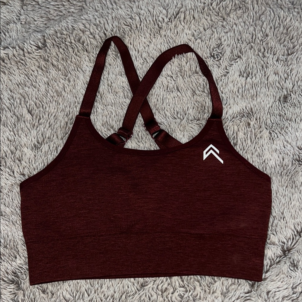 Oner Active Dark Red Sports Bra